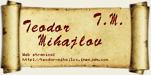 Teodor Mihajlov vizit kartica